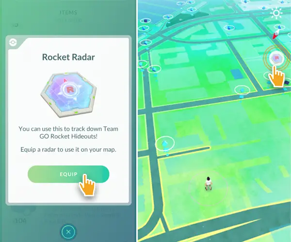 Varoom Pokemon Go via Team GO Rocket and Radars