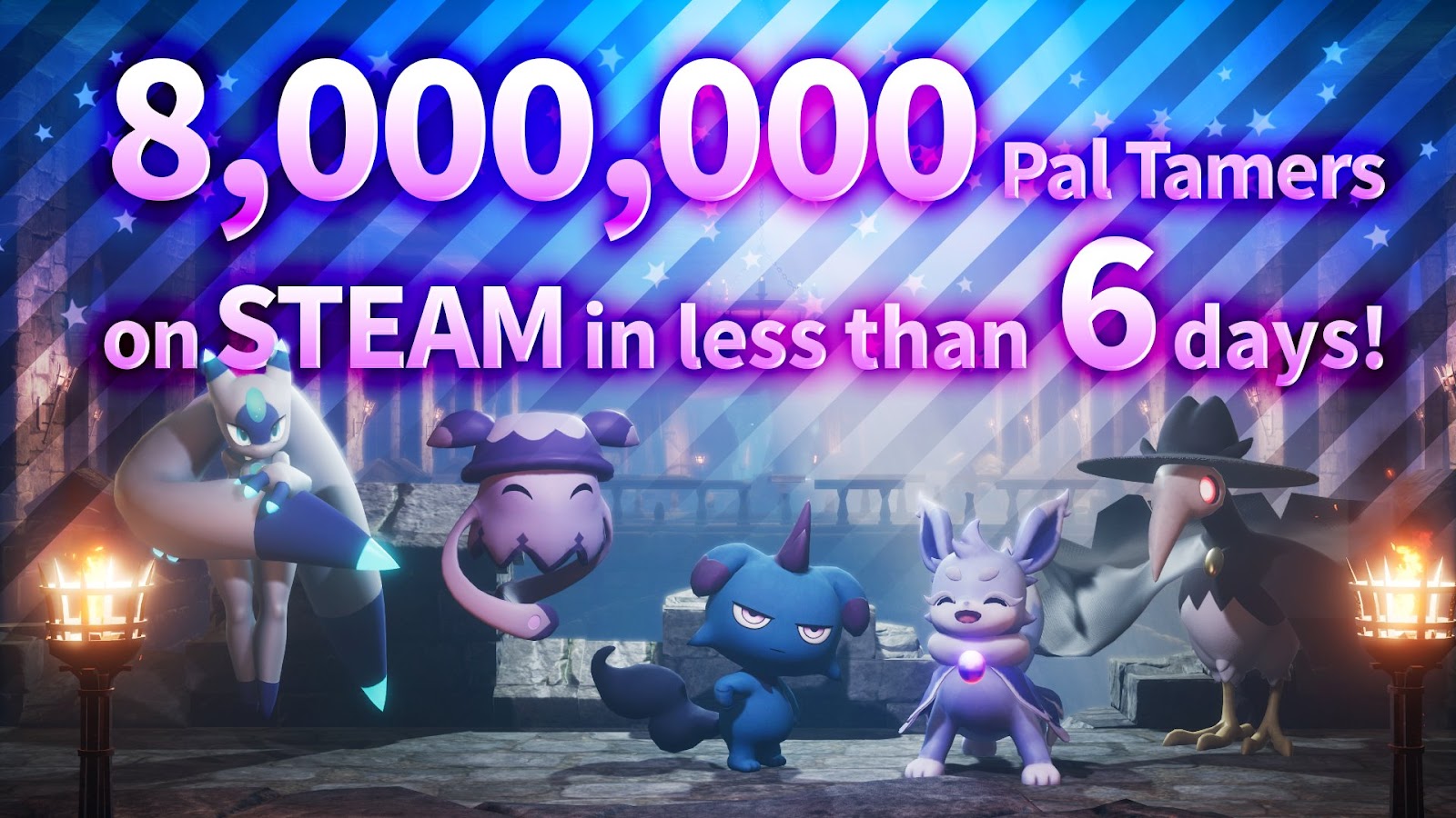 Palworld Coal - 8,000,000 Pal Tamers on Steam in less than 6 days!