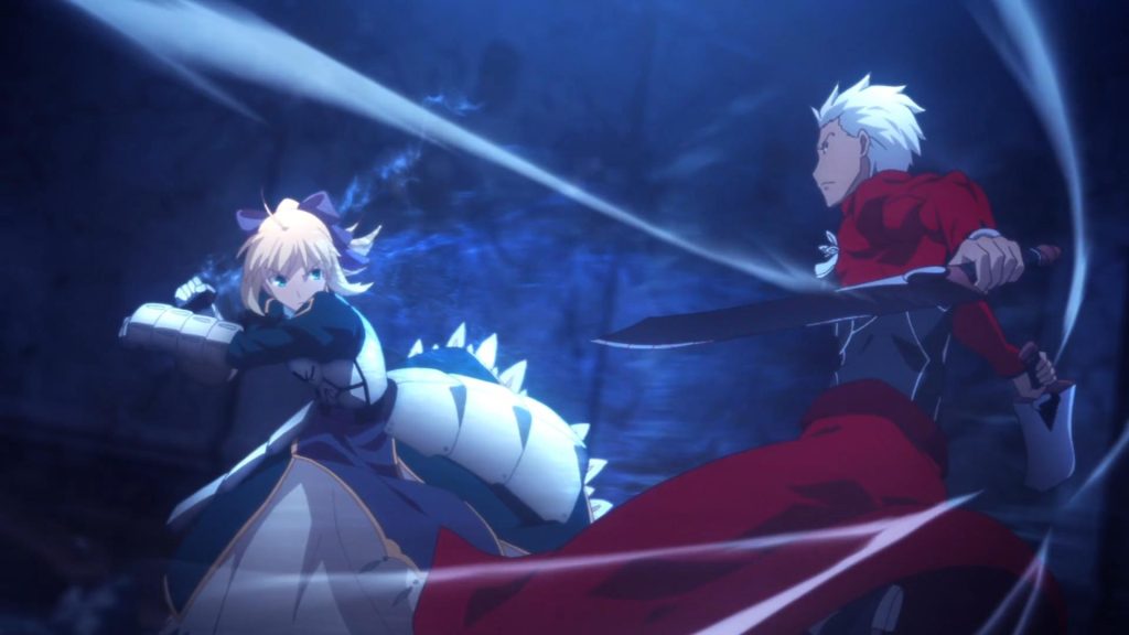 Fate: Stay Night and Unlimited Blade Works.