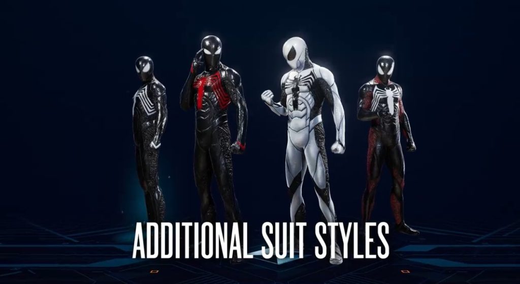 Symbiote Suit Styles Spider-Man 2