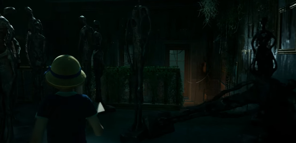 Creepy imagery in Alone In The Dark (2024).