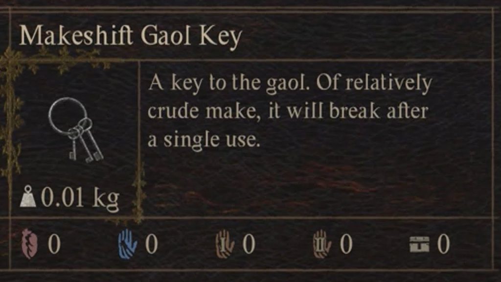 Makeshift Gaol Keys are useless MTX in Dragon's Dogma II.